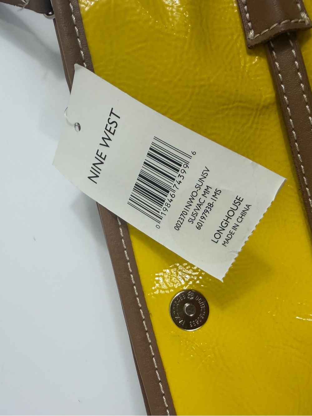 Nine West Yellow Foldover Crossbody Bag NWT - Picture 8 of 9